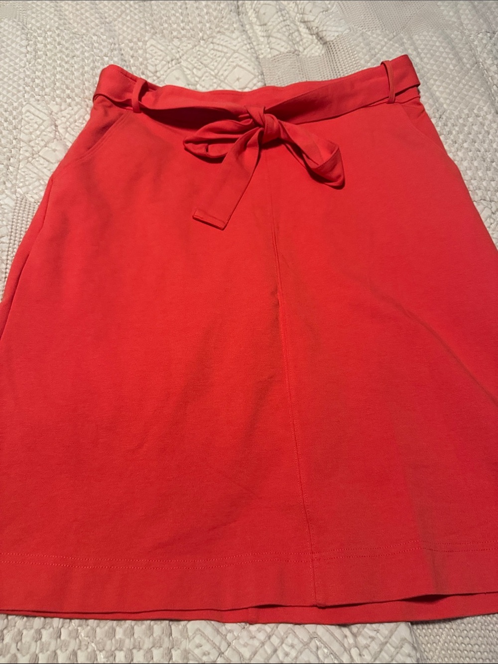 Liz Claiborne Red A-Line Tie-Waist Skirt